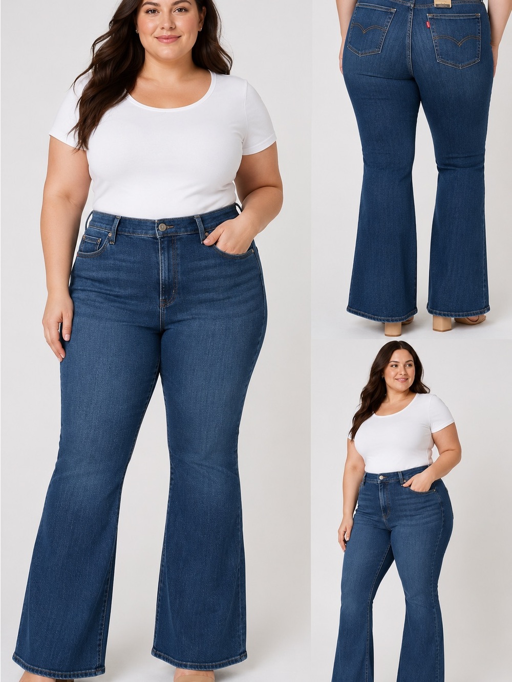 Levi’s 726 High Rise Flare Jeans Plus Size 22W Medium Wash NWT